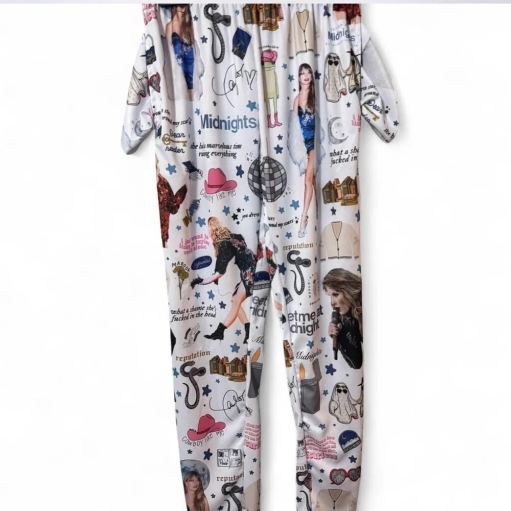 Taylor Swift Swiftie Graphic Lounge Pants w Pockets Size Medium - Picture 1 of 13